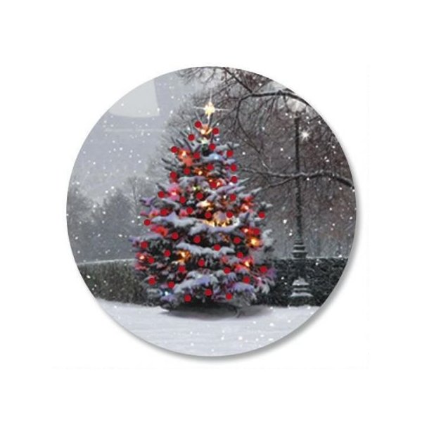 Paris in the Snow Christmas Envelope Seals - Set of 144 Self-Adhesive, Flat-Sheet, 1-1/2" Sticker Seals, By Colorful Images