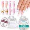 AIMEILI 2pcs Solid Nail Gel Glue for Soft Gel Nail Tips Acrylic Nail Tips Hema Free Solid Builder Nail Gel for Nail Strengthen Nail Art