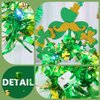 GRAEEN Lgiht Up St Patrick's Day Headband Green Clover Hair Band Irish Shamrock Party Costume Accessories for Women