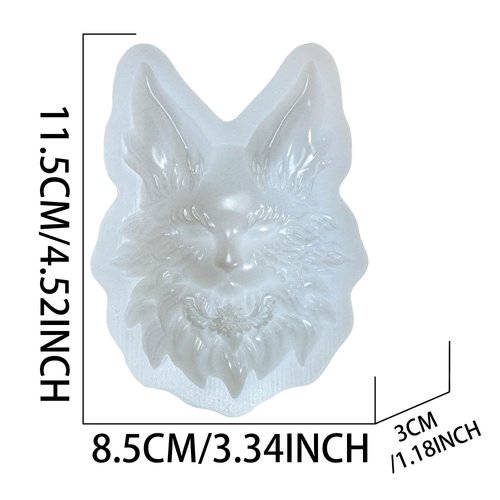 KAKIWYHHH Maine Coon Curlicues Cat 3D Epoxy Resin Silicone Mold, Craft, Polymer Clay, Plaster
