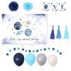 First Trip Around The Sun Birthday Decorations Space Theme 1st Birthday Banner Outer Space Birthday High Chair First Birthday Decorations for Boy Space Party Decorations(Space)