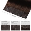 Human Hair Extensions Wire Hair Dark Brown,12 Inch #2 Hairpiece Remy Human Hair Extensions,70g Wire Hair Extensions by YILITE（12inch 70g Dark Brown）