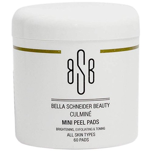 Bella Schneider Beauty Facial Cleanser Peel Pads, Culmine Extra Strength Exfoliating Skin Pads for Healthy, Clean & Brighter Skin, Salicylic and Glycolic Acid Pads for Face Cleanser
