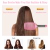 KTKUDY Detangling Brush Boar Bristles Hair Brush Make Hair Shiny & Healthier Curved and Vented Detangler Brush for Women Men Kids Wet & Dry Hair (Pink)