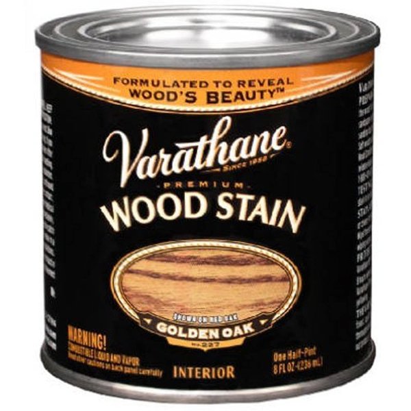 Varathane 211793 Premium Wood Stain, Half Pint, Golden Oak