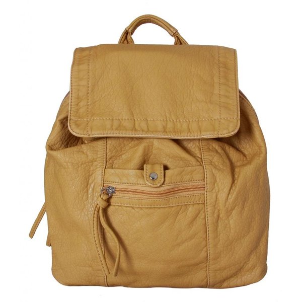 "Didier" Multipocket Soft Hipster Rucksack Backpack - Beige