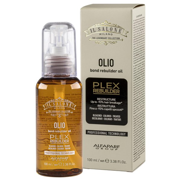 Il Salone Milano Professional Plex Rebuilder Keratin Hair Oil for Bleached, Colored, Treated Hair - Restores and Restructures - Premium Quality - 3.38 Fl. Oz. / 100ml
