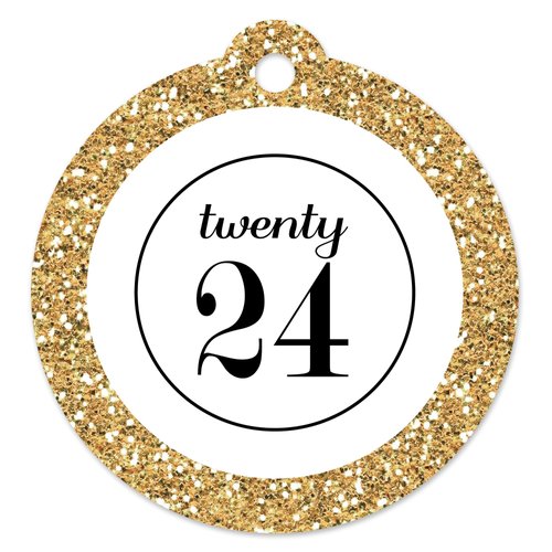 Big Dot of Happiness Gold Tassel Worth The Hassle - 2024 Graduation Party Favor Gift Tags (Set of 20)