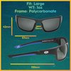 Fling Fisherman 7712BS Sand Bank Polarized Sunglasses, Matte Black Frame, Smoke Lens