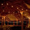 Hometown Evolution, Inc. White Pearl Outdoor Patio Globe String Lights (25 Foot, G40 White Pearl 1.6 Inch Bulbs +1 Free Spare - Black Wire)