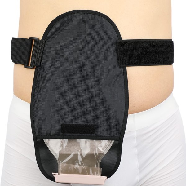 Ostomy Bag Cover Stoma Pouch Covers Stretchy Washable Ostomy Liner Lightweight Protective Protector Support Garment Women Men Black
