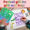 HADDIY Kids Drawing Stencils Set , 20 Pcs Plastic Stencil Kit 300+ Patterns Drawing Templates for Girls & Boys Gift and Card Making