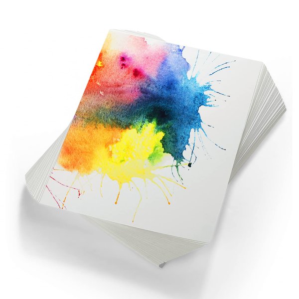 TecUnite 120 Sheets Cotton Watercolor Paper Cold Press Paper Pack for Students Adults Watercolorist Beginning Artists(4 x 4 Inch,230gsm)