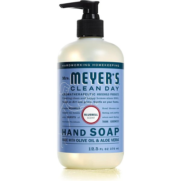 Mrs. Meyer's Hand Soap, Made with Essential Oils, Biodegradable Formula, Bluebell, 12.5 fl. Oz