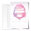 ANYEMW 4x6 Cotton Candy Birthday Invitations, Cotton Candy Party Decorations Favors Supplies, Birthday Invitations Girl, 20 Cards with 20 Envelopes.(72)
