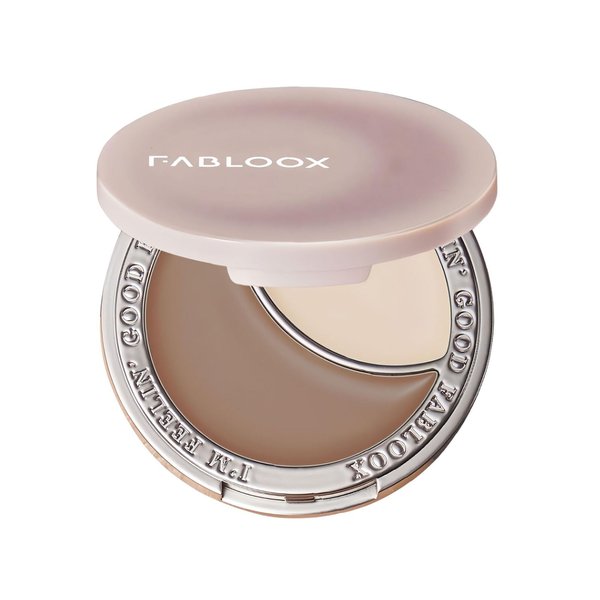 FABLOOX Moon Glow Contour & Glow Palette, Lightweight Cream Contour and Highlighting Makeup Kit, Blendable & Buildable Color, Travel Friendly, Vegan, Cruelty Free, Step-by-Step Instructions Included