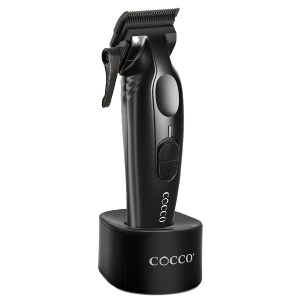 Cocco Veloce Pro Clipper, CVPC Digital Gap Ambassador Graphene Taper BladeProfessional Hair Clippers, High-Torque BLDC Motor, All-Metal, Cordless, Charging Base Sold Separately, Matte Black