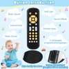 Baby TV Remote Control Toy with Sound and Light, Music Toys for Baby 6-24 Months, Infant Teether Toys, Early Development Toys with 3 Language English/French/Spanish for Toddlers 6 12 18 Month