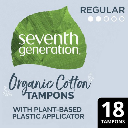 SEVENTH GENERATION Free & Clear Regular Tampons with Applicator, 18 CT