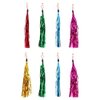 LUOZZY 8 Pcs Cat Teaser Wand Replacement with Bell Metallic Foil Tassel Cat Wand Toys Interactive Catcher Teaser for Pet, Random Color