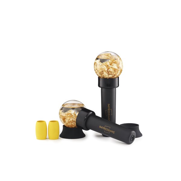 ImpressionZ Ice Globes for Face -360 degrees Rotation 24K Chill Therapy Facial Massage Facial Globes for a Golden Glow - Freezer Safe Facial Ice Roller to Tighten Skin, Reduce Puffiness and Headaches