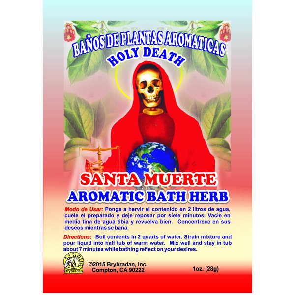 1 PC Aromatic Soothing Herbal Bath HOLY Death Santa Muerte BANO DE PLANTAS AROMATICAS - Made in USA - 1 OZ