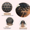 PXCPXC Braided Wig Cap for Crochet Braids Embroidery Full Double Lace Braided Wig With Baby Hair Suitable for Making Crochet Wigs Easy to Handle 113Sections Wig Cap with Bangs