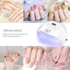 LKE UV LED Nail Lamp, Nail Dryer 72W Gel Nail Polish Curing Lamp UV Nail Lamp LED Nail Lamp for Gel Nail Polish Kit Nail Light Nail Art Accessories White (White)