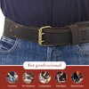 Style n Craft - 3" Wide, Long, Tapered Full-Grain Oiled Leather Work Belt, Durable and Rugged Belt, Dark Brown (#74055)