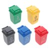Toyvian 1/12 Scale Miniature Dollhouse Trash Bin, Mini Trash Can, Dollhouse Pretend Play Decoration Accessory Furniture Model, Cleaning Supplies Tool Dollhouse Decoration Accessories 5 Pieces