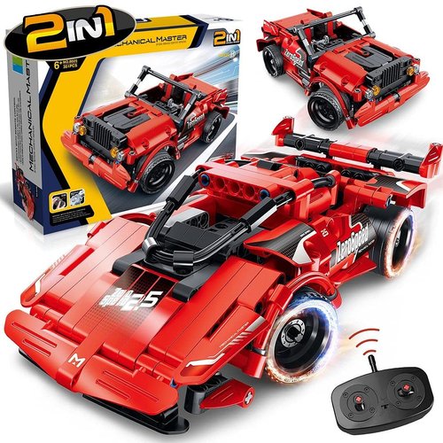 STEM Building Blocks Toys for Ages 6-12, DIY Construction RC Car Kit with Remote Control