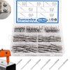 Sunxeke 280pcs Stainless Steel Blind Rivets, 7 Values 304 Stainless Steel Pop Rivets Assortment Kit
