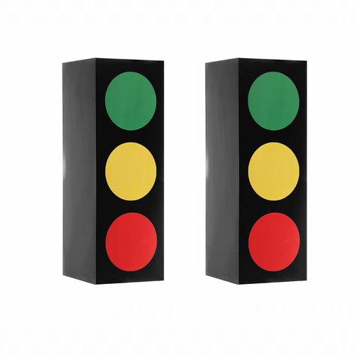 JKGOO 2PCS Traffic Light Favor Boxes Birthday Decorations For Boys.Car Theme Birthday Party Construction Birthday Party Goodie Boxes Gift Box,Cars Party Decorations.