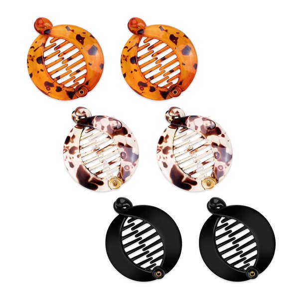 Molain 6 Pieces Banana Hair Clips Mini Banana Hair Combs Resin Fishtail Hair Clip Combs Hair Accessories for Women Girl