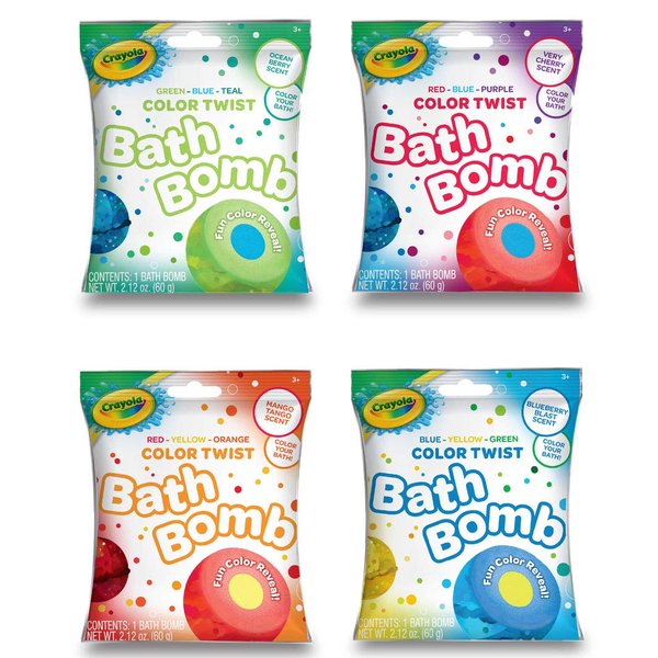 Crayola QQ851HBAZAP24 Bath Bomb in Blind Bag, Multicolor (Pack of 4)