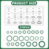 270pcs Sealing Gasket Washers, 18 Sizes Car Air Conditioning O-Ring Assortment Set Rubber O Ring Assorted Auto AC O Ring Kit for Tap Plumbing Faucet Air Conditioner A/C Automotive Repair(Green)