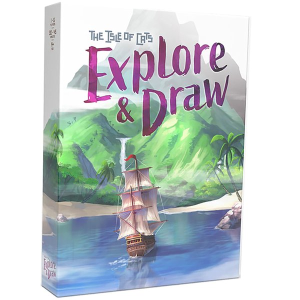 City of Games | The Isle of Cats: Explore & Draw - Boardgame, Ages 10+, 1-6 Players, 30-45 Min