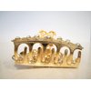 Generic Gold metal crystal crown hair claw clip bridal clip medium/fine hair