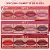 4 Colors Matte Cigarette Lipstick Set，Lip Tint Stain Tube Liquid Lipstick，Waterproof Cigarette Lip Tint Stain，Waterproof Labiales Mate，Lip Stain Long Lasting (SET1)
