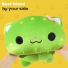 Onsoyours Plushies Cute Kitten Cactus Plush Toy Stuffed Animal Kitty Soft Cactus Cat Plush Pillow for Kids (Cactus Cat, 12")