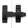 INIRET 2 Packs Barn Door Latches，4.33”x 3.23” Stainless Steel barn gate flip Door Latch Bi-fold Door Lock (Matte Black_2 Pack)