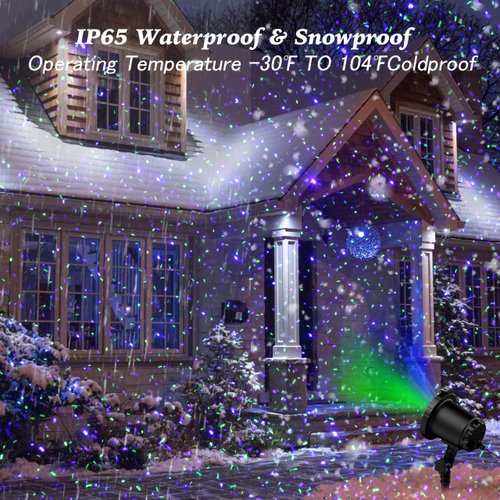 Outdoor Laser Light Projector,ZEAKOC RGB Firefly Lights Star Projector,Waterproof with Remote, Christmas Light Show for House Garden Yard Tree