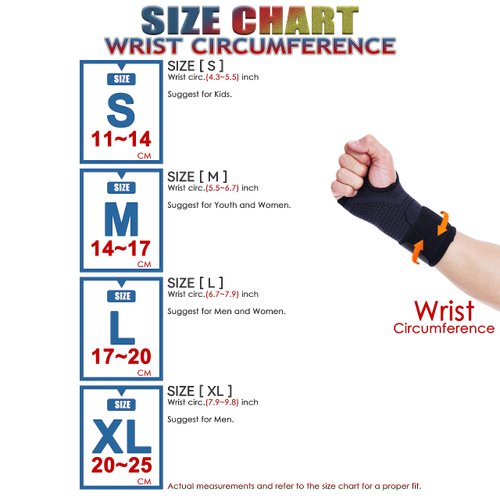 HiRui 2-Pack Wrist Brace Wrist Wraps, Hand Compression Sleeves with Wrist Straps Support for Fitness Weightlifting MTB Tendonitis Carpal Tunnel Arthritis Pain Relief (Black, Medium)