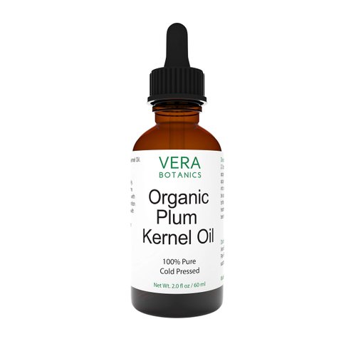 Vera Botanics ORGANIC PLUM KERNEL OIL 100% Pure & Natural, Unrefined, Cold-Pressed For Face, Dry Skin, Nails, Lips, Body & Hair - Reduce Hair Breakage