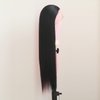 BTWTRY Half Pink Half Black Synthetic Lace Front Wigs Cosplay Wig Long Straight Hair for Fashion Women Halloween Party Wigs Heat Resistant Fiber Hair (24 Inch, Half Pink Half Black)
