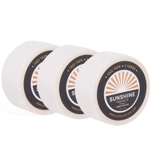 3 Pack - 1522 3M Wig Tape Roll (3/4" x 3 Yards), Premium Hair Replacement Adhesive, Doublesided Transparent Tape