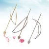 3pcs Metal Gold Hair Sticks Hairpins Shawl Forks Chopsticks Clips Barrettes Bun Cover Holder Hair Styles Circle Hair Slides Accessories