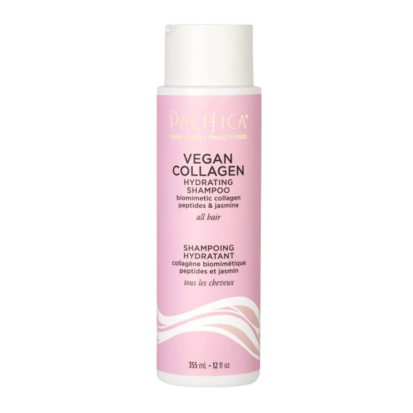 PACIFICA Beauty, Vegan Collagen Hydrating Shampoo, Avocado Oil, Vitamin B5, Soften, Restore Shine, Address Split Ends, For Dry & Damaged Hair, Add Shine, Moisture, Sulfate & Silicone Free, Vegan