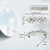 BOYIVI 3PCS Rhinestone Hair Clips Flower Hair Barrettes Crystal Pearl French Hairpins Hair Clip Wedding Accessories for Women Girls Bridal Hair Accessories (Silver)