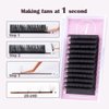 ALLOVE Eyelash Extension Cashmere Super Easy Fan Volume Lash Extensions 0.03mm C Curl 8-15mm Mixed Tray Rapid Blooming Volume Lashes Self Fanning Lash Extension Supplies